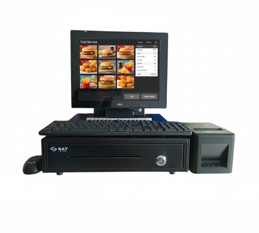 Equipo POS COMPLETO| IMU TACTIL 15″ CORE I3 | 8GB | 256GB SSD